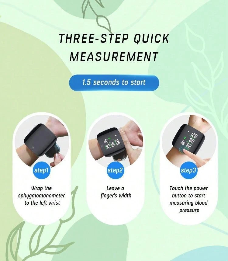 🌟Your Deal: 50% OFF🌟Rechargeable LED Wrist Blood Pressure Monitor - Voice Broadcast