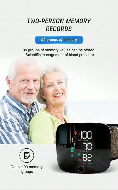 🌟Your Deal: 50% OFF🌟Rechargeable LED Wrist Blood Pressure Monitor - Voice Broadcast