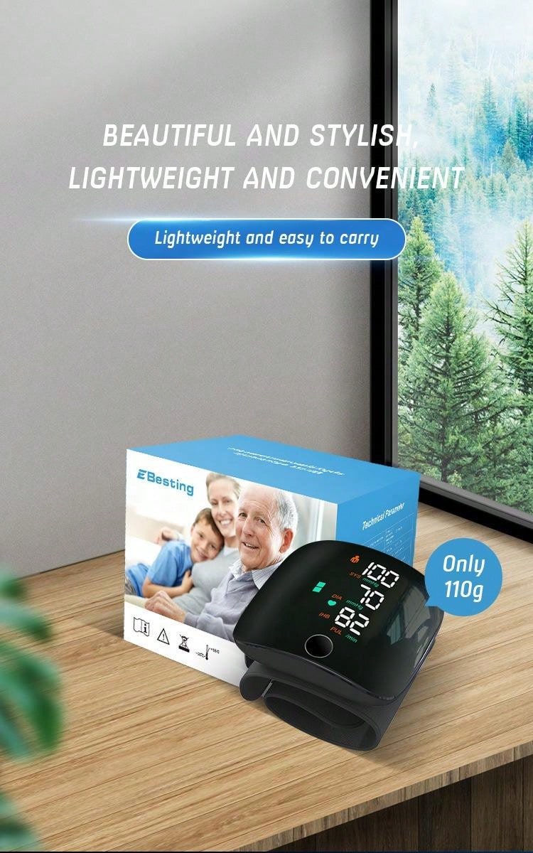 🌟Your Deal: 50% OFF🌟Rechargeable LED Wrist Blood Pressure Monitor - Voice Broadcast