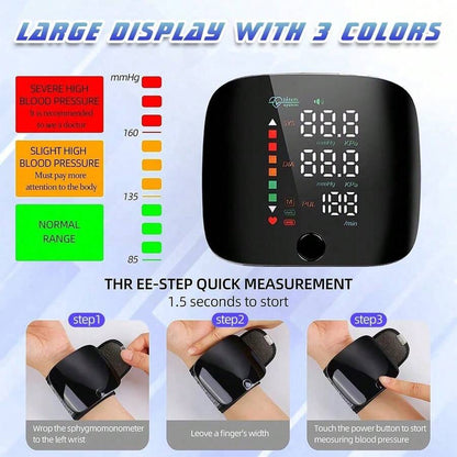 🌟Your Deal: 50% OFF🌟Rechargeable LED Wrist Blood Pressure Monitor - Voice Broadcast