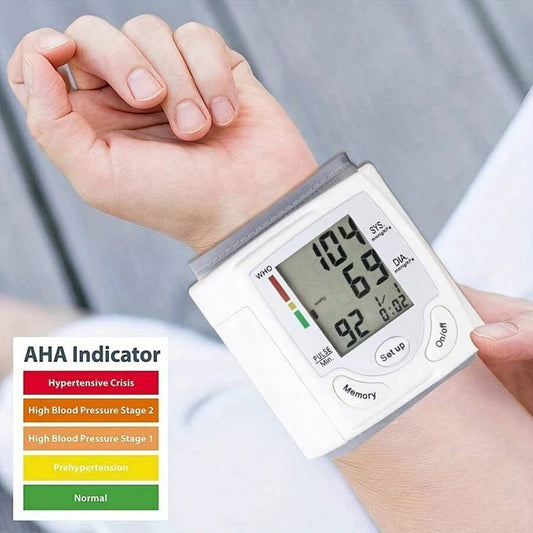 🎉Save Big – 50% OFF🎉Digital Wrist Blood Pressure Monitor Adjustable Cuff